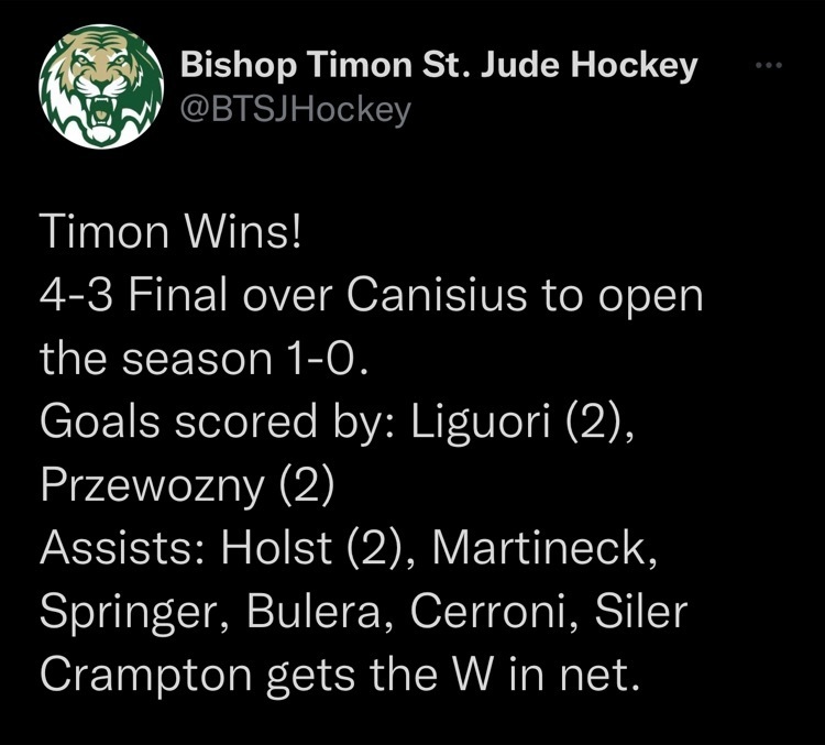 BishopTimon Hockey Win