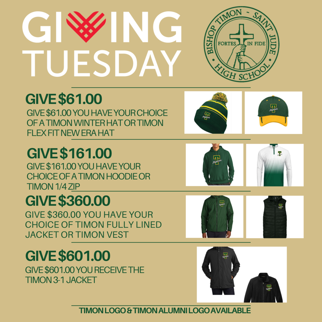 Bishop Timon - Giving Tuesday Gift Levels